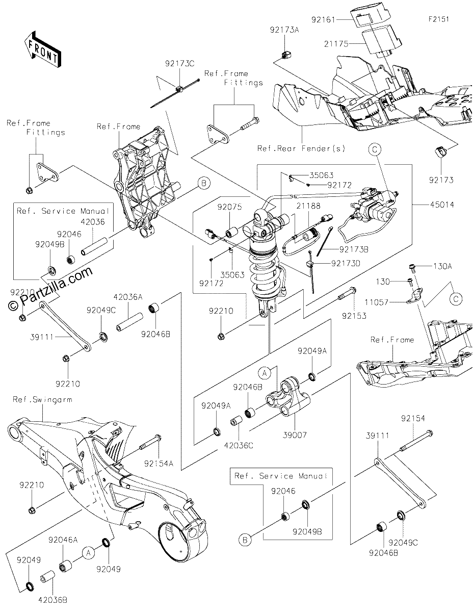 Diagrama de SUSPENSION SHOCK ABSORBER