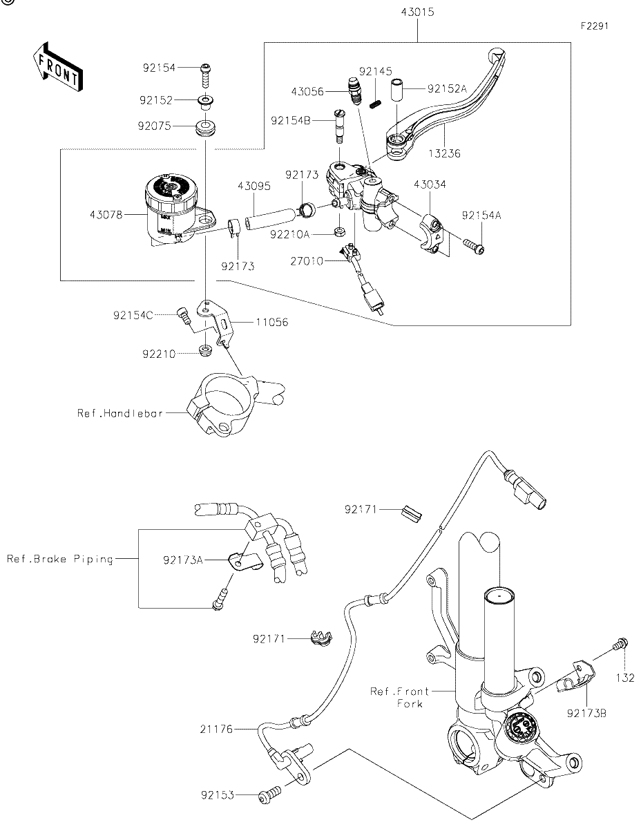 Diagrama de FRONT MASTER CYLINDER
