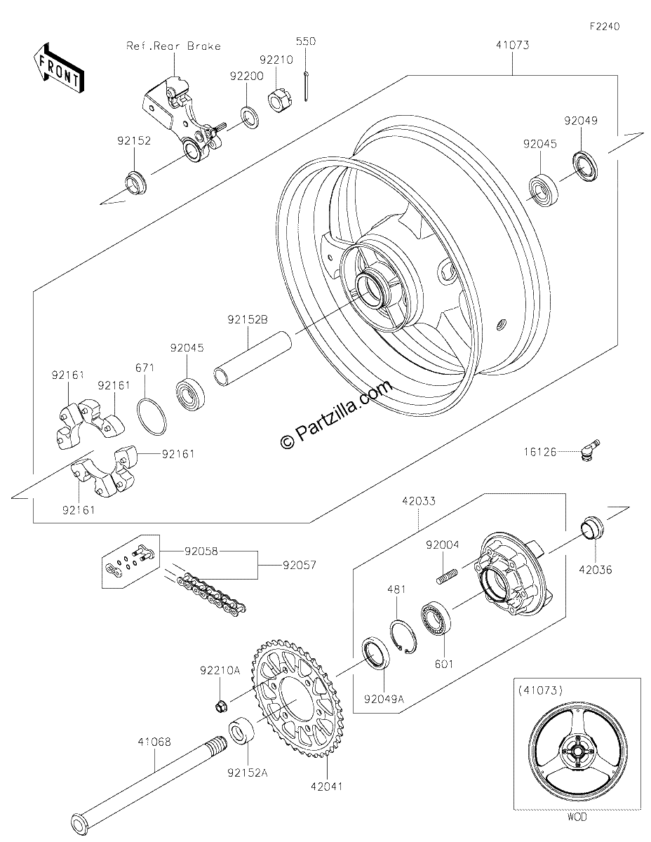 Diagrama de REAR WHEEL CHAIN
