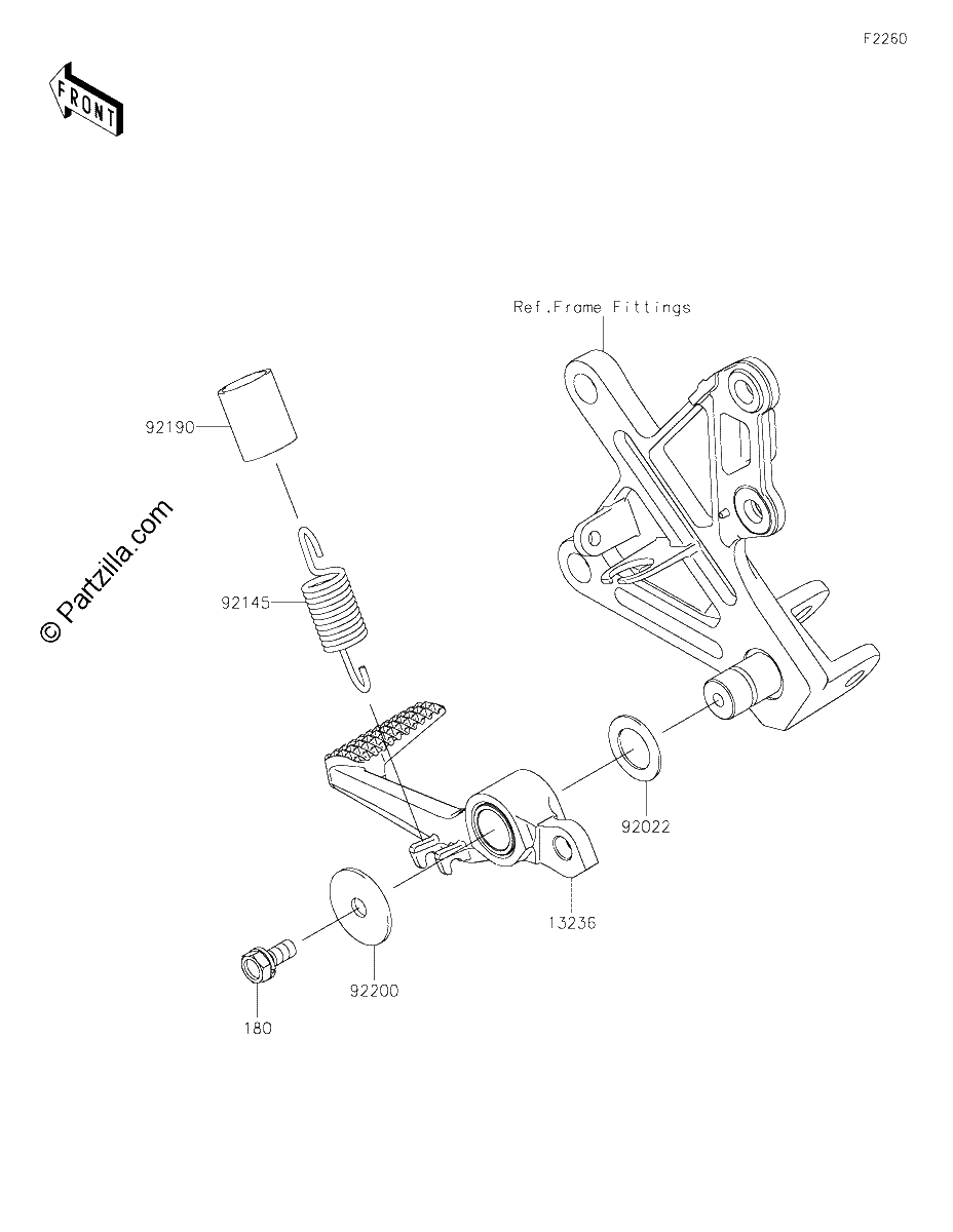 Diagrama de BRAKE PEDAL TORQUE LINK