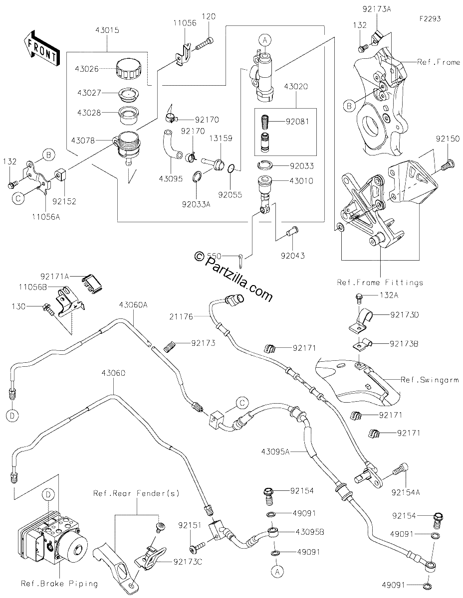 Diagrama de REAR MASTER CYLINDER