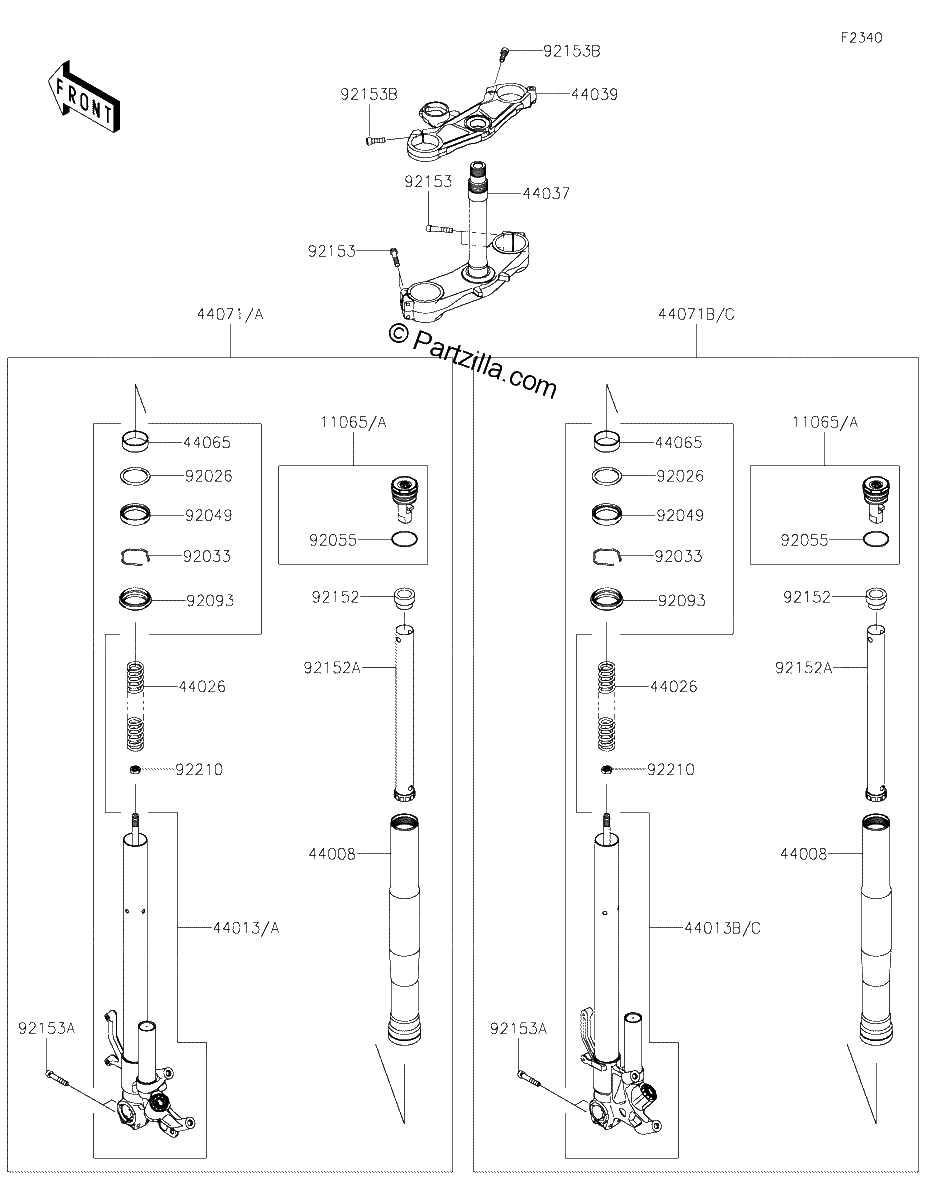 Diagrama de FRONT FORK