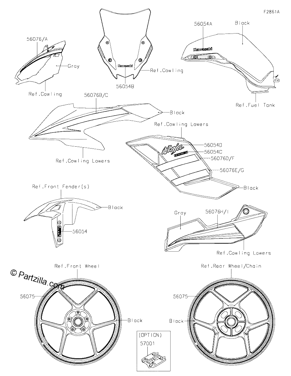 Diagrama de DECALS GRAY KLF CA US