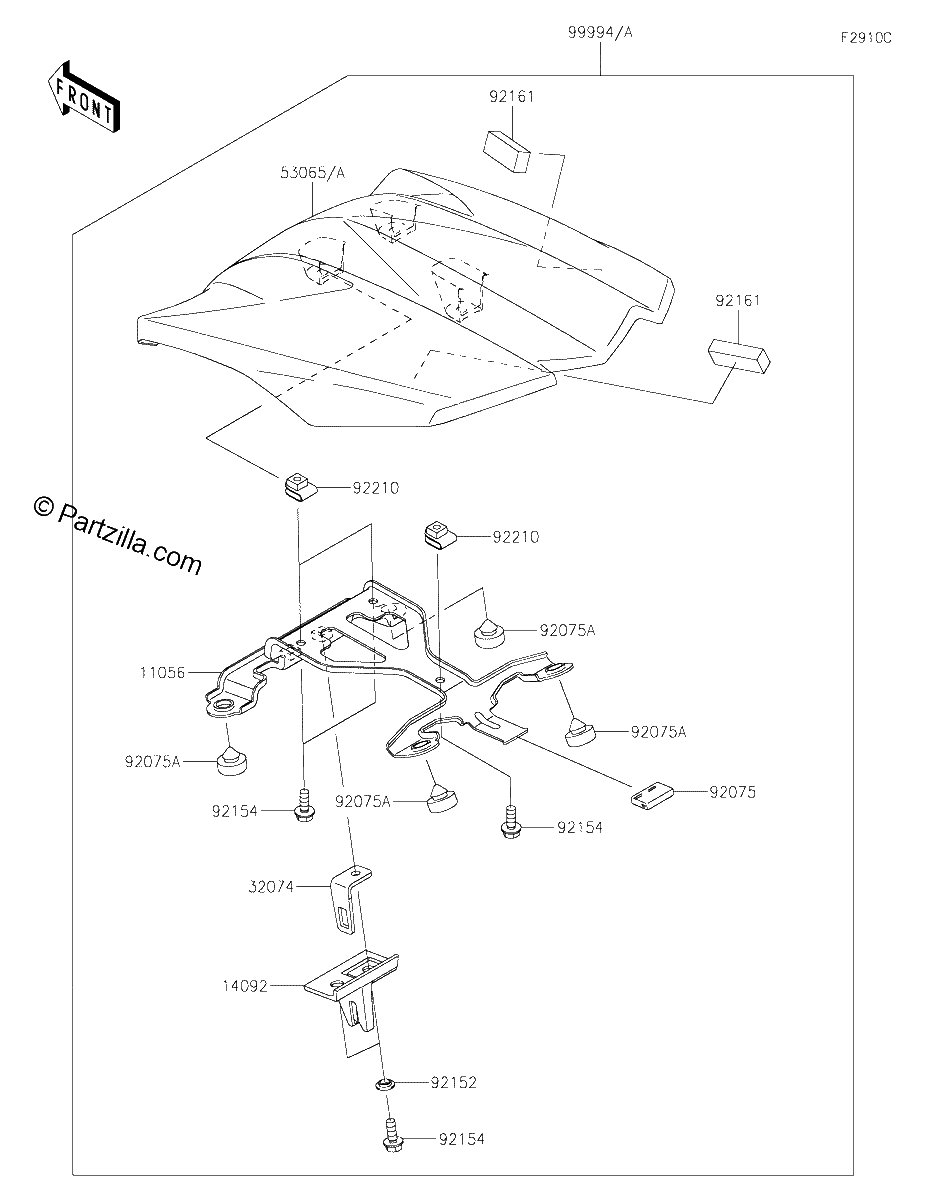 Diagrama de ACCESSORY PILLION SEAT COVER