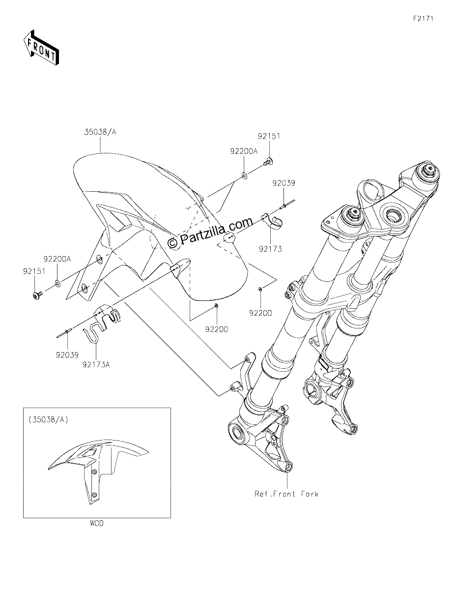 Diagrama de FRONT FENDER S