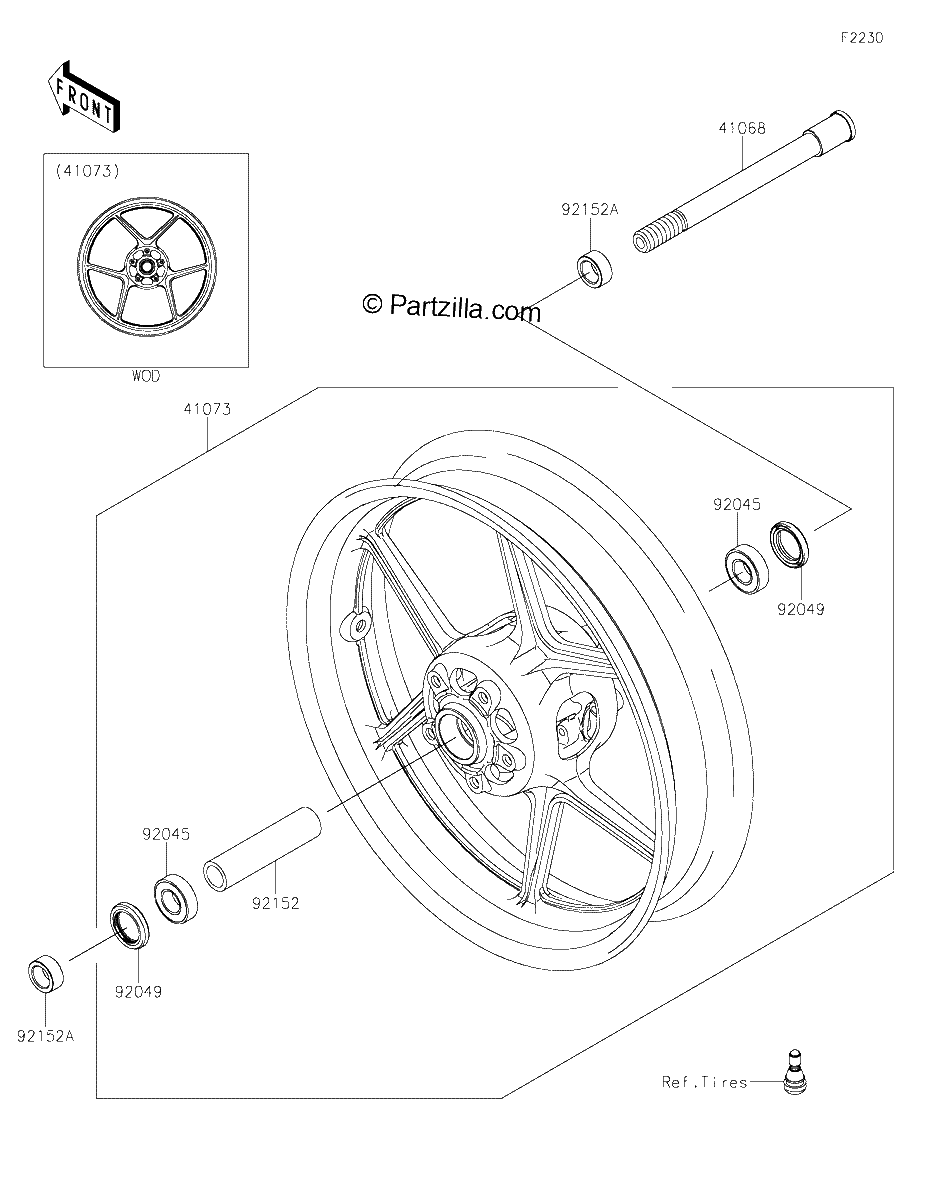 Diagrama de FRONT WHEEL