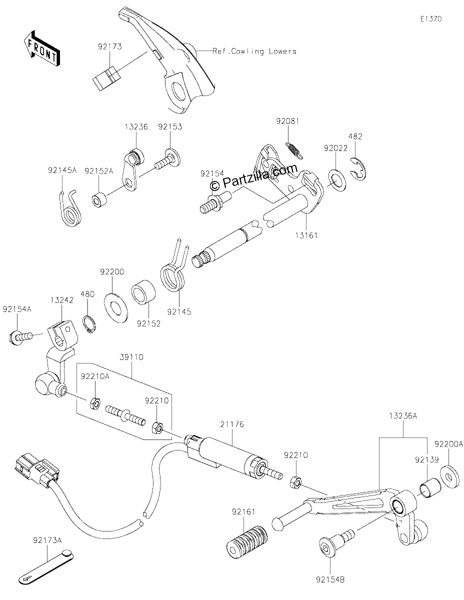 Diagrama de GEAR CHANGE MECHANISM