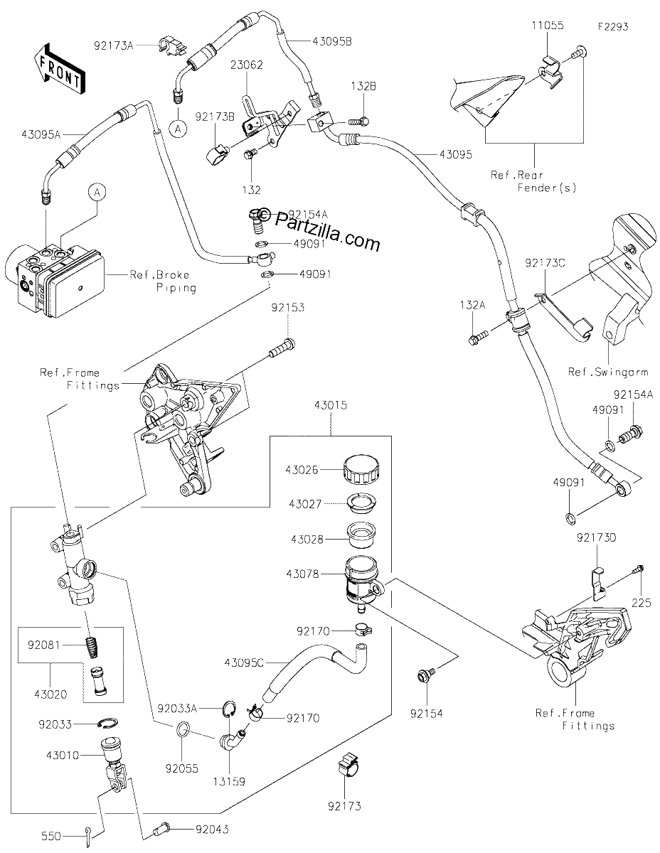 Diagrama de REAR MASTER CYLINDER
