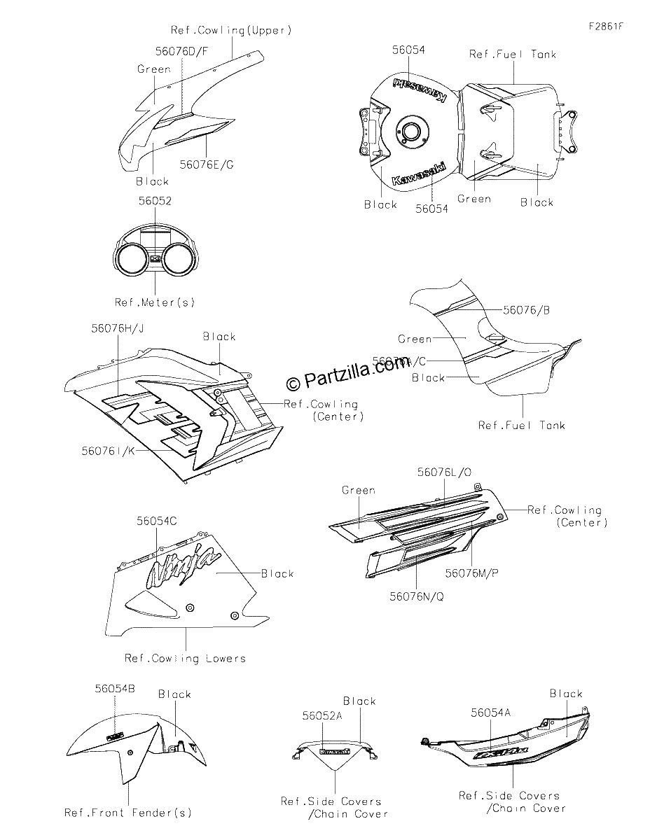 Diagrama de DECALS BLACK GOLD JLF