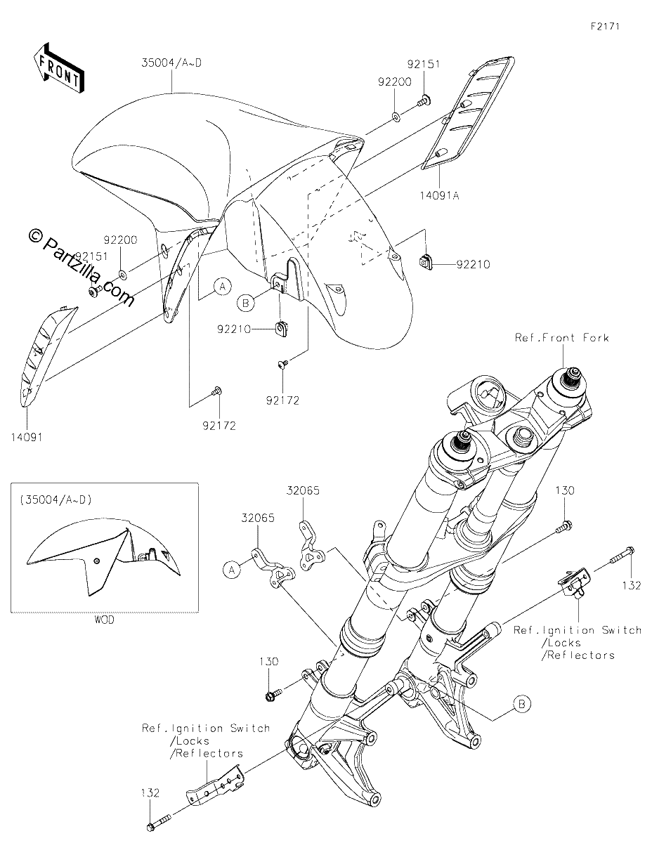Diagrama de FRONT FENDER S