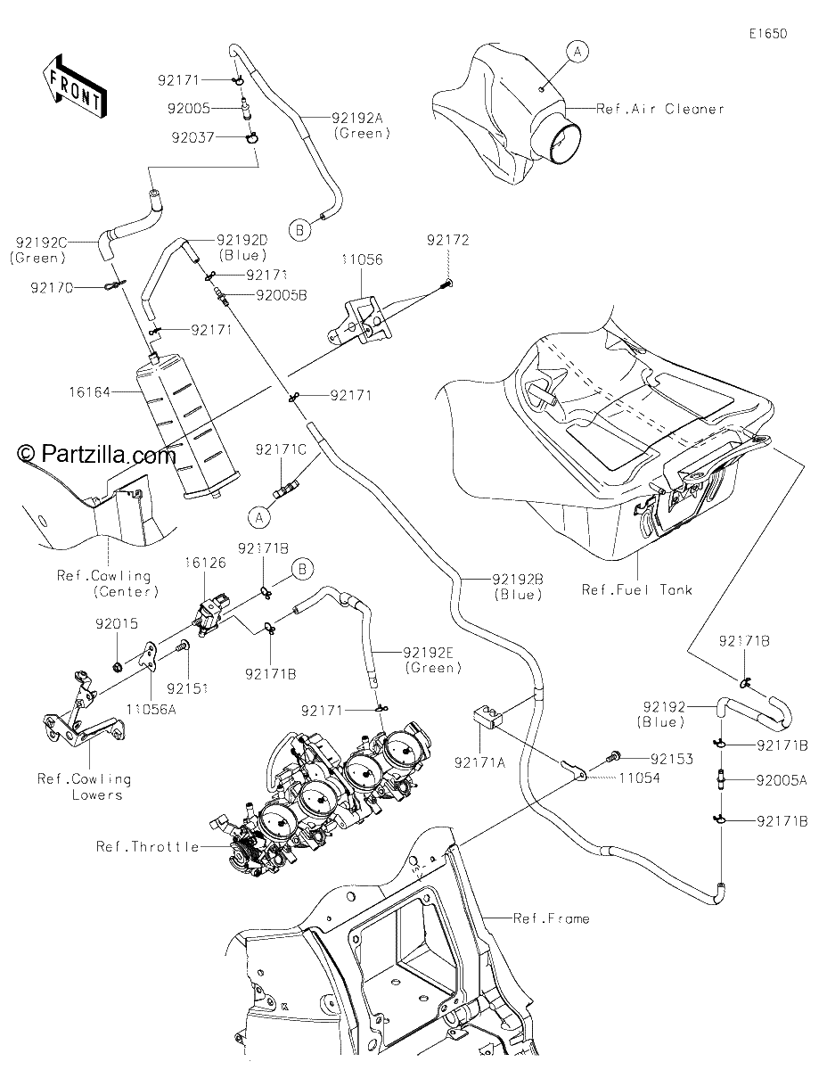 Diagrama de FUEL EVAPORATIVE SYSTEM CA
