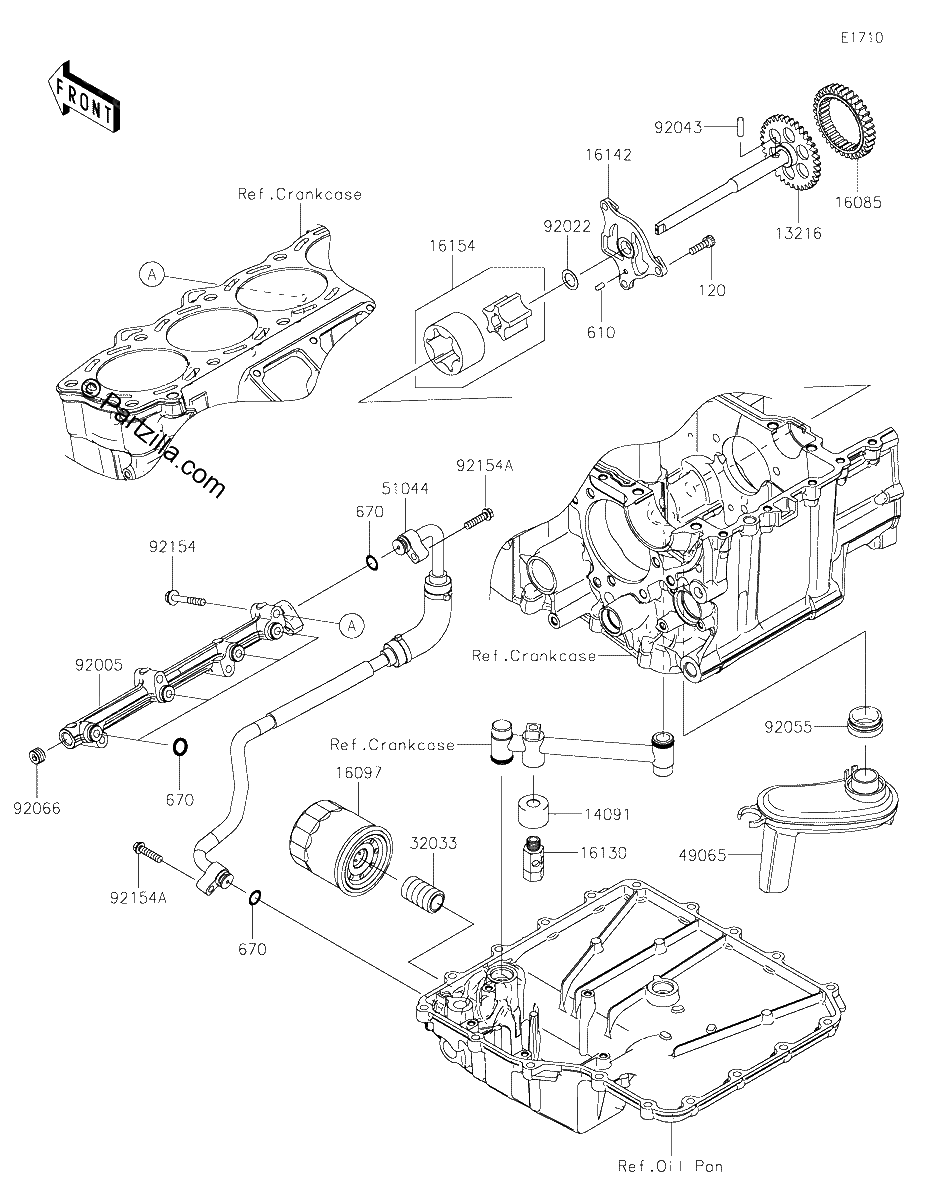 Diagrama de OIL PUMP OIL FILTER