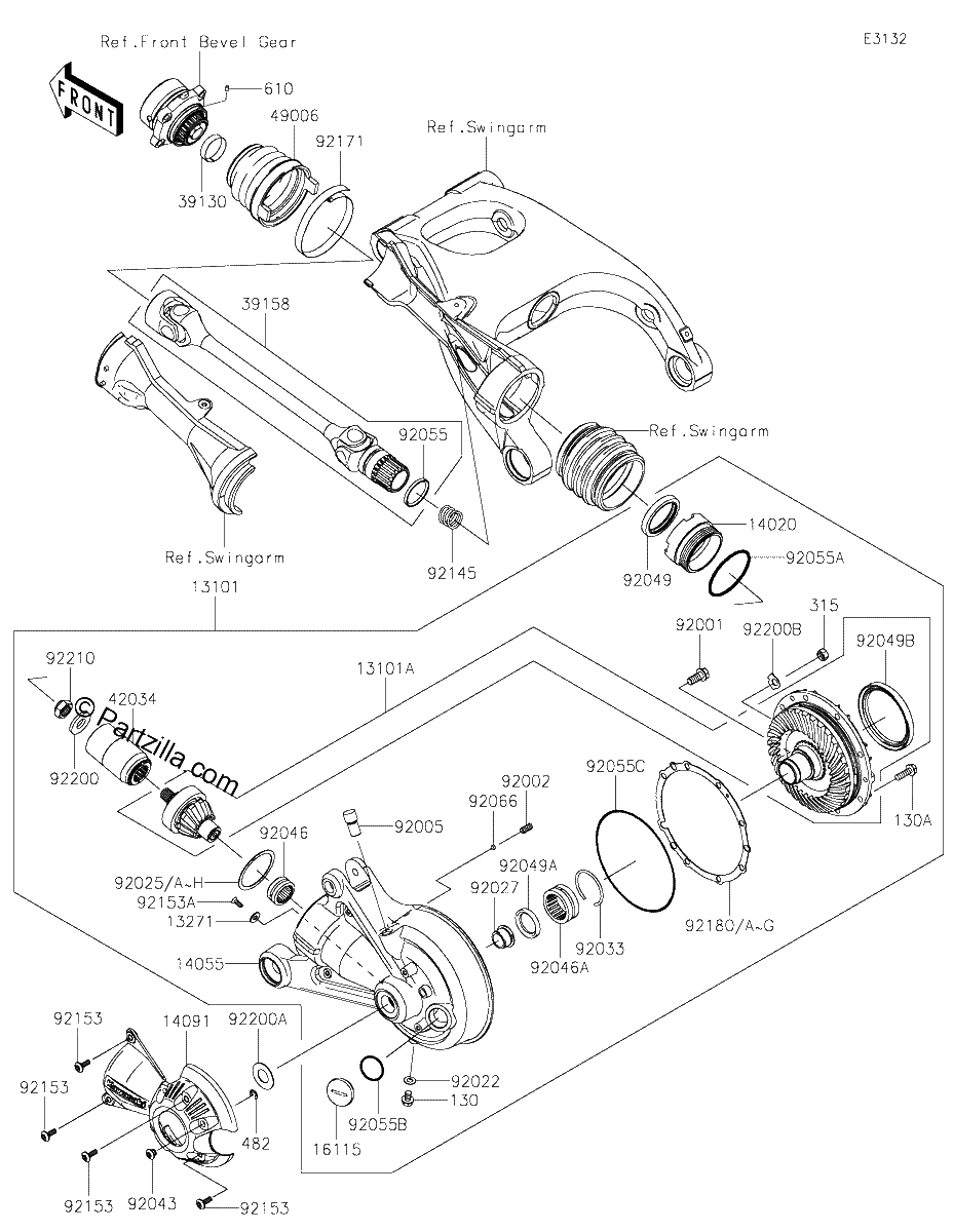 Diagrama de DRIVE SHAFT FINAL GEAR