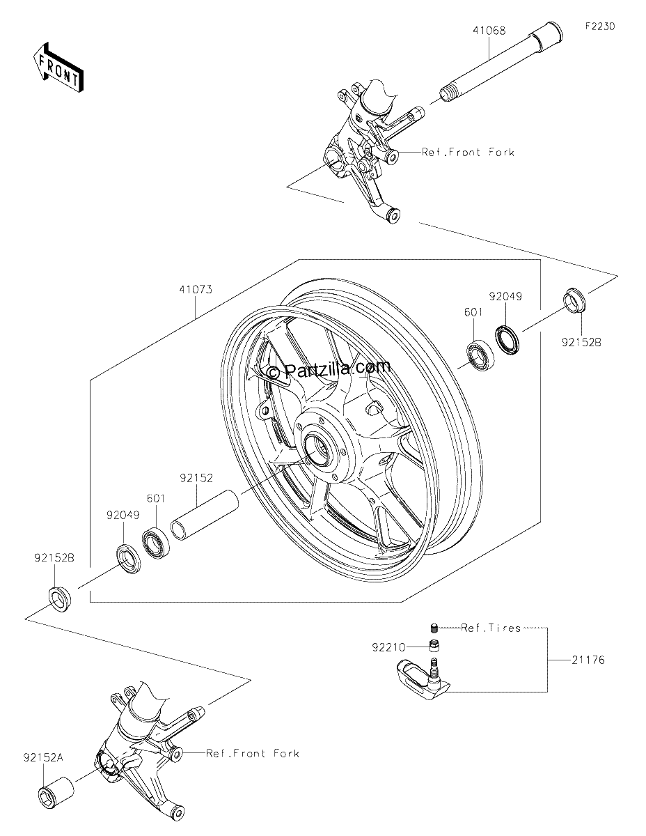 Diagrama de FRONT WHEEL