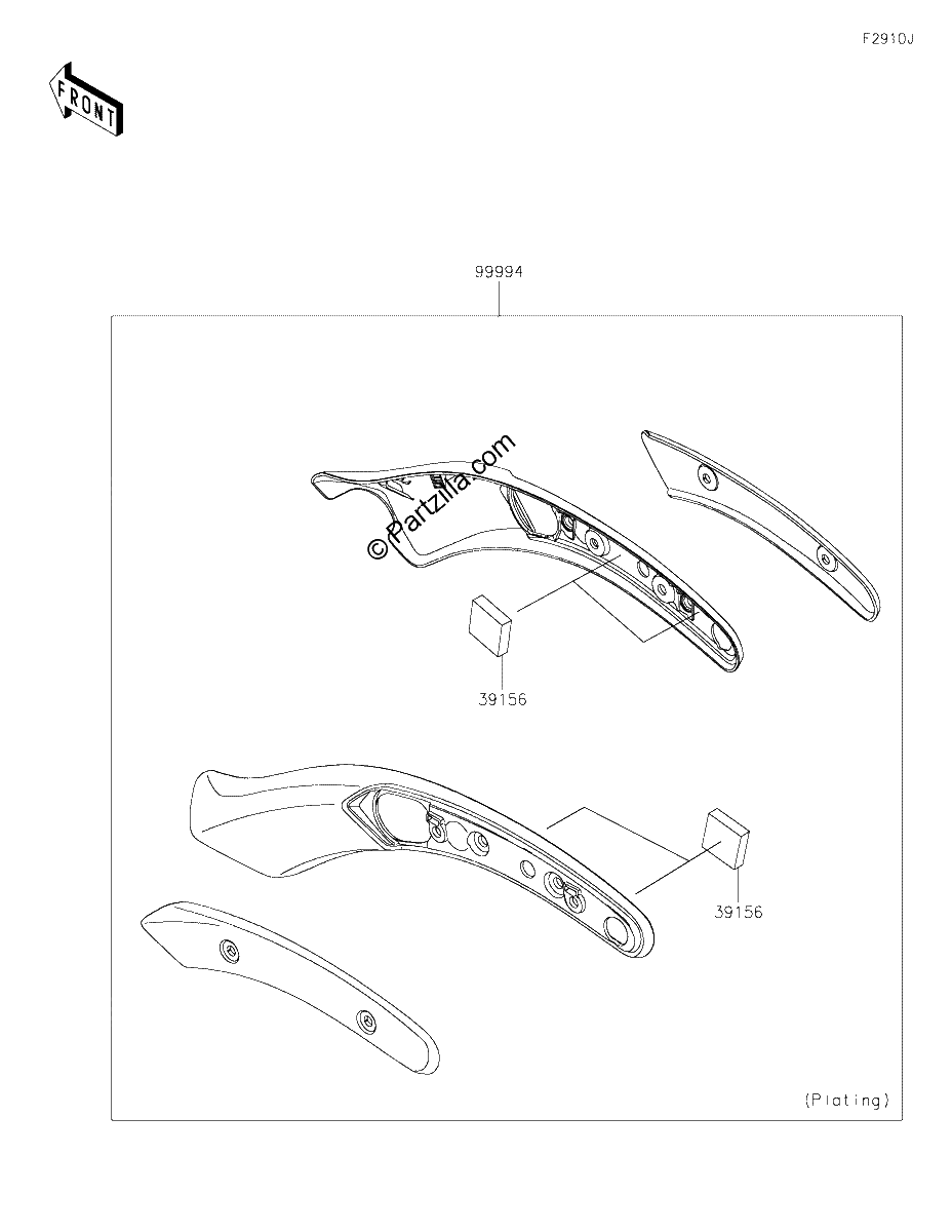 Diagrama de ACCESSORY FENDER STRUT COVER