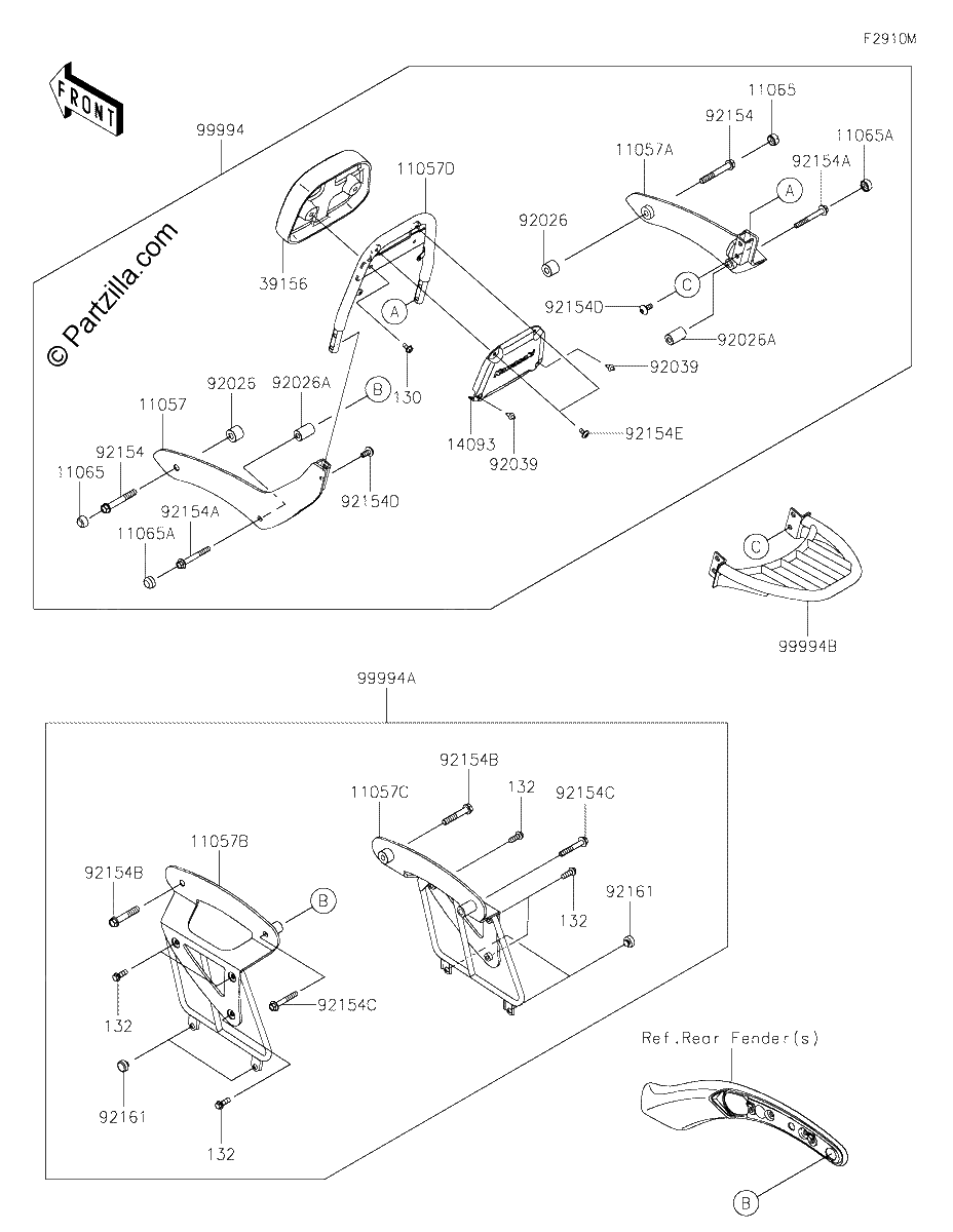 Diagrama de ACCESSORY PASSENGER BACKREST