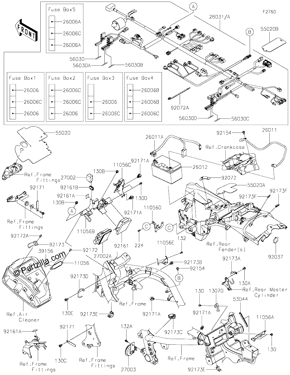 Diagrama de CHASSIS ELECTRICAL EQUIPMENT