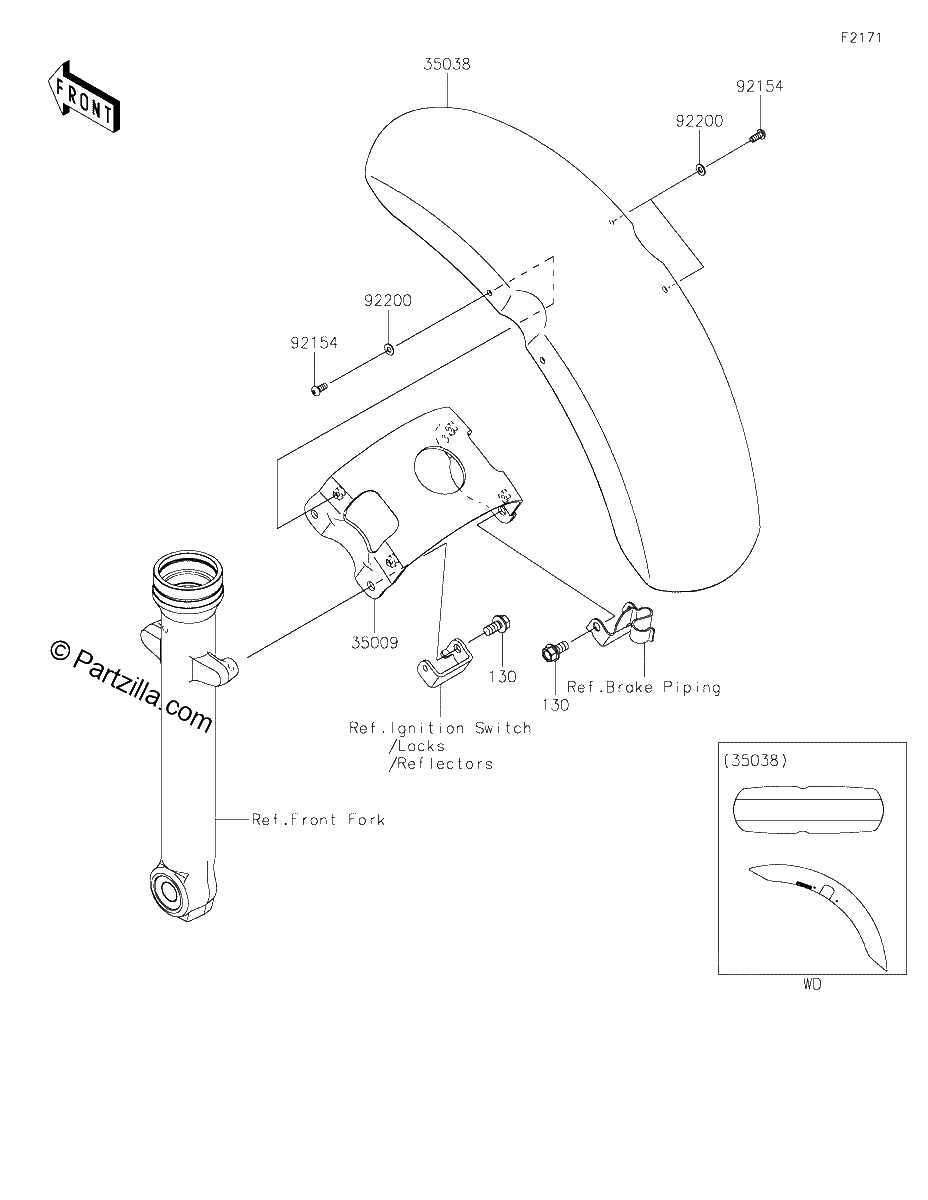 Diagrama de FRONT FENDER S