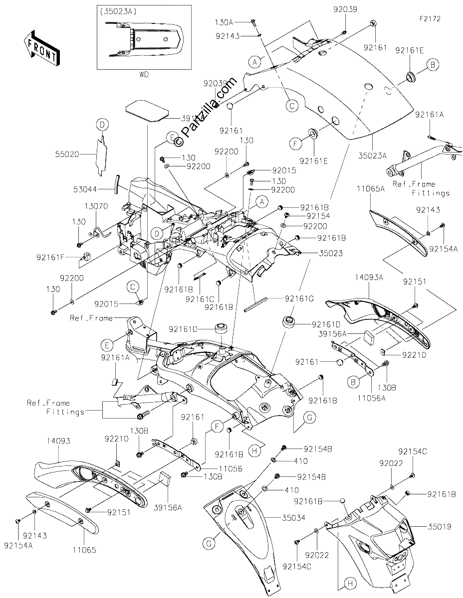 Diagrama de REAR FENDER S