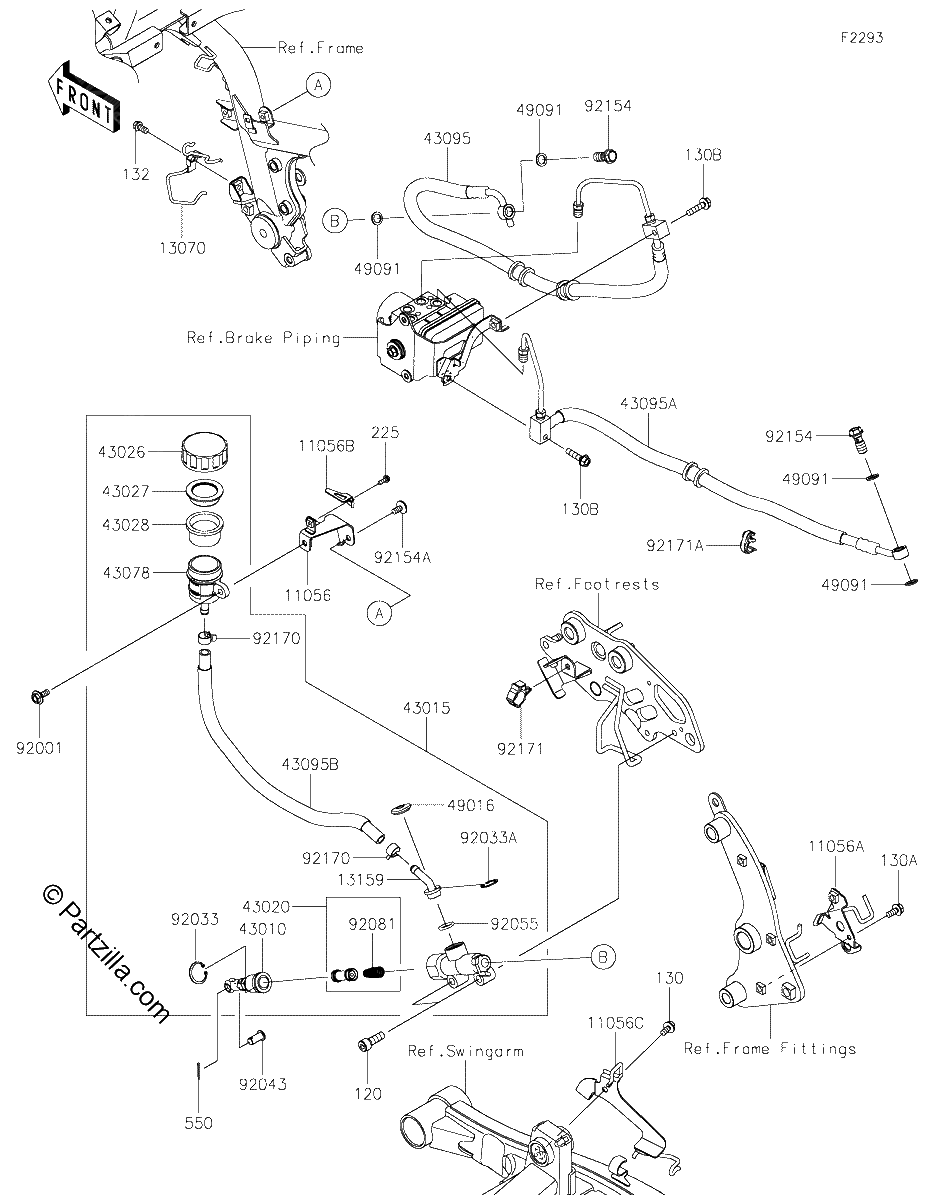Diagrama de REAR MASTER CYLINDER