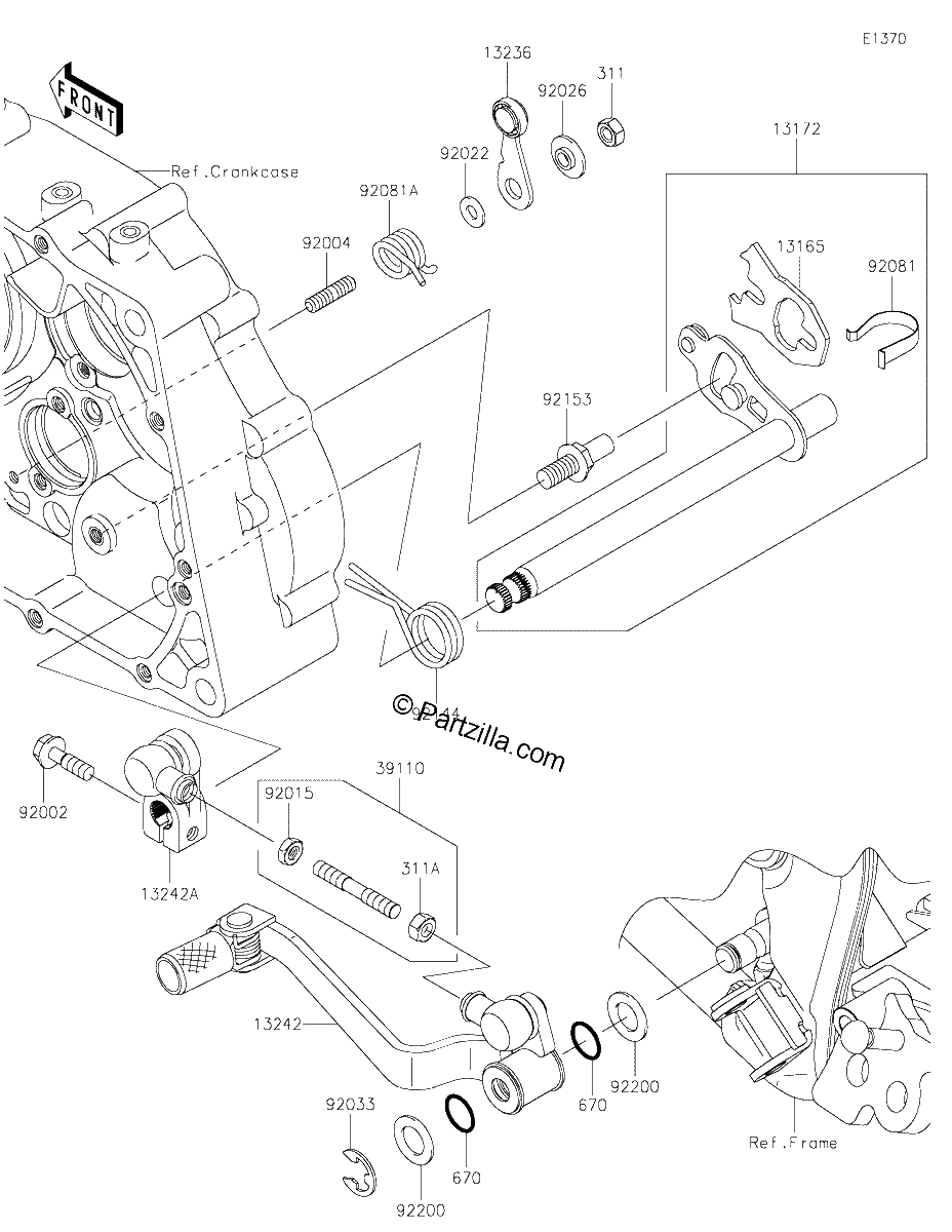 Diagrama de GEAR CHANGE MECHANISM