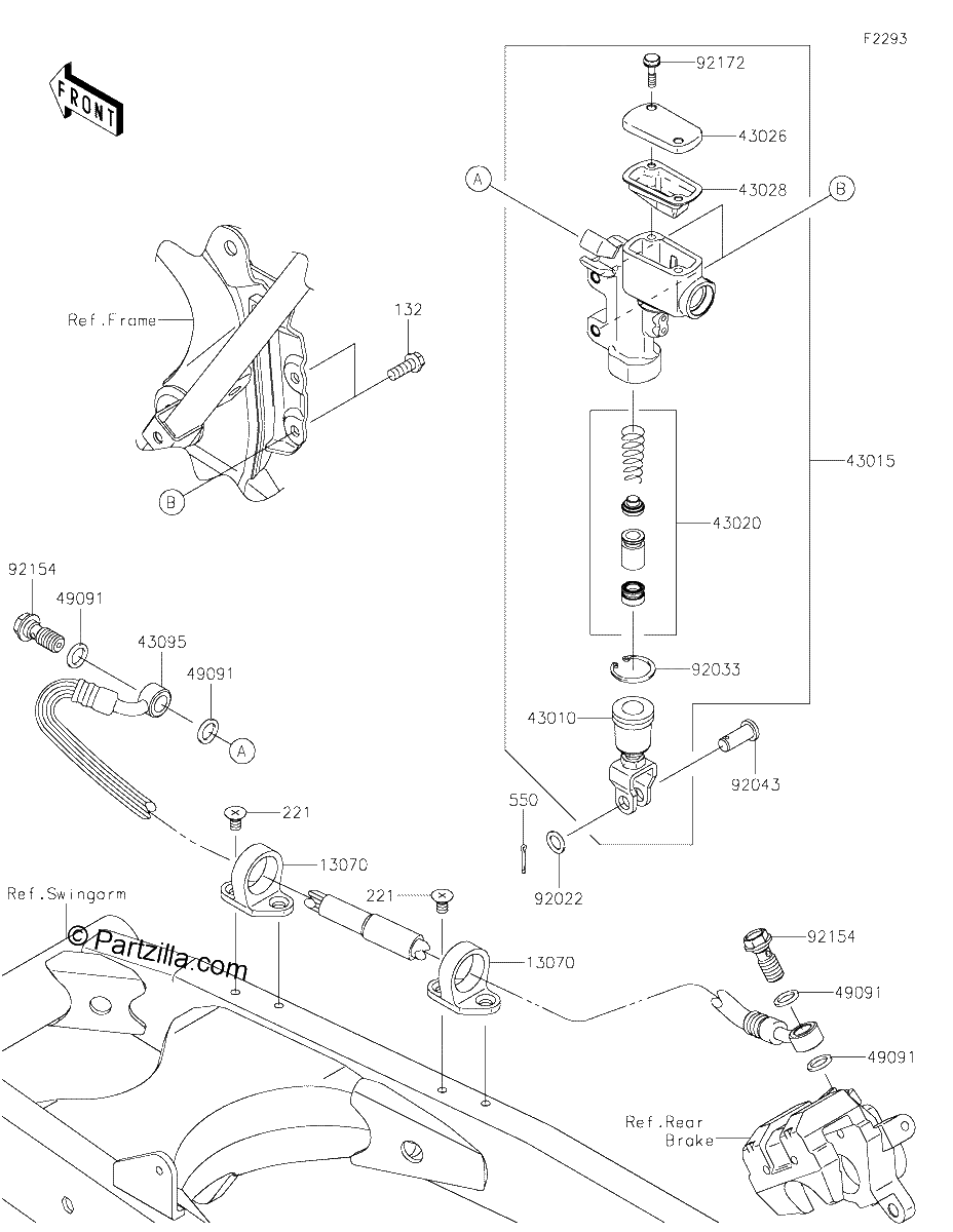 Diagrama de REAR MASTER CYLINDER