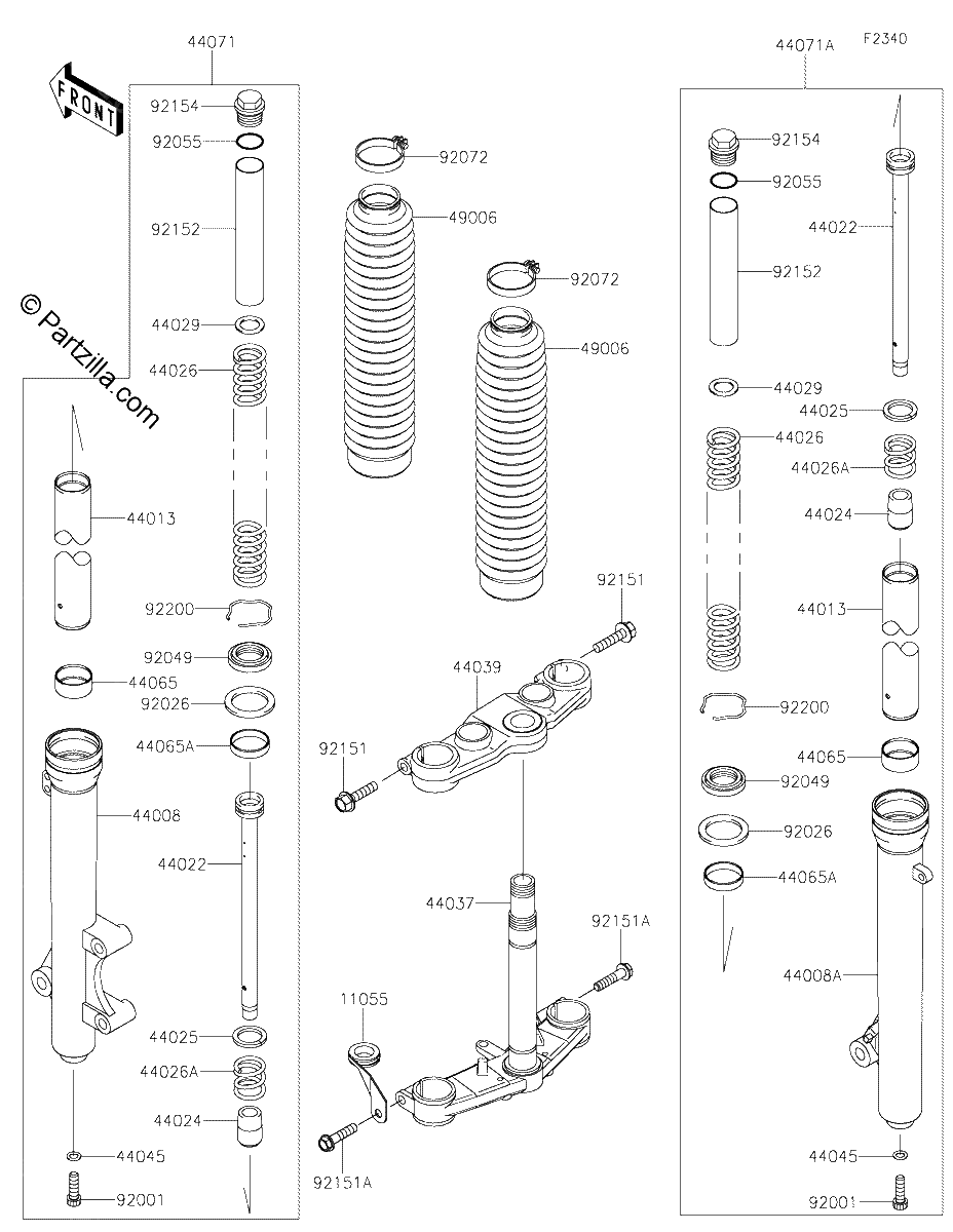 Diagrama de FRONT FORK