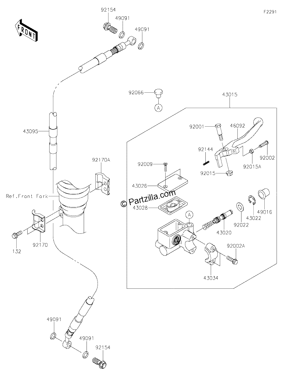 Diagrama de FRONT MASTER CYLINDER