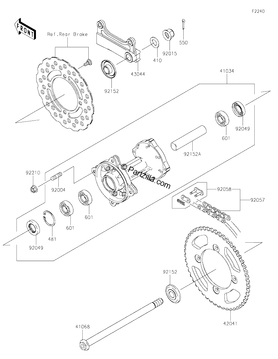 Diagrama de REAR HUB