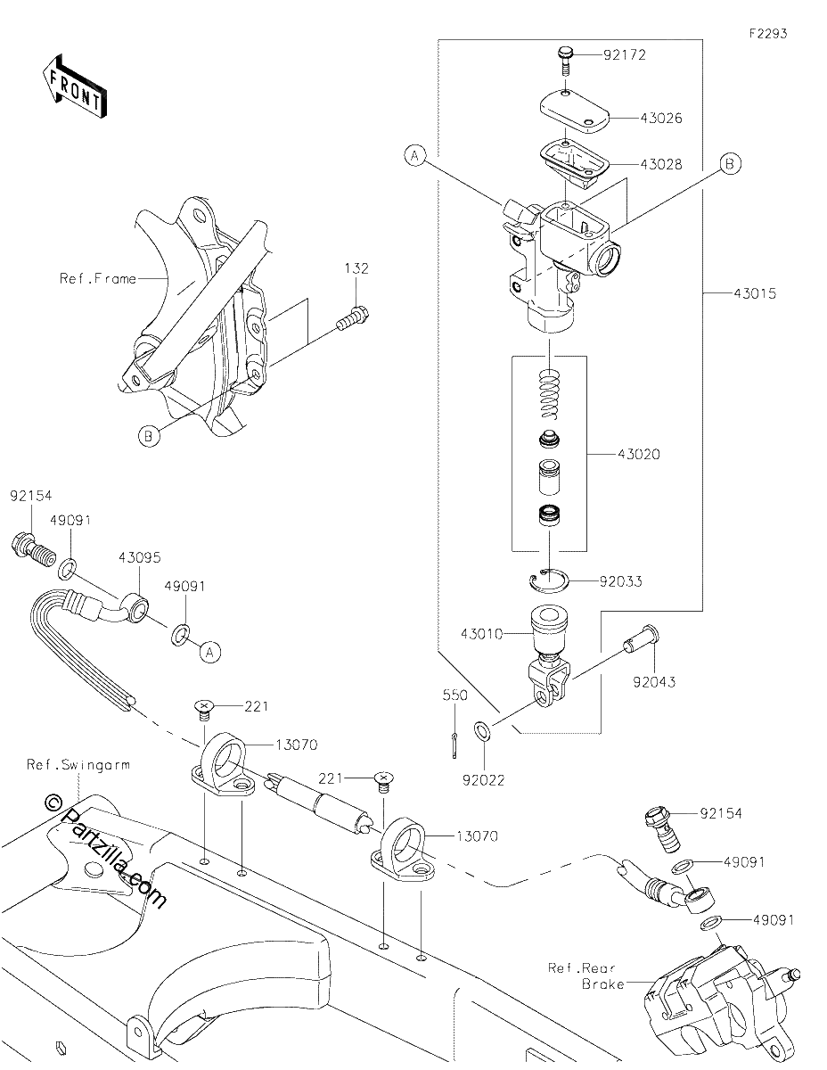 Diagrama de REAR MASTER CYLINDER