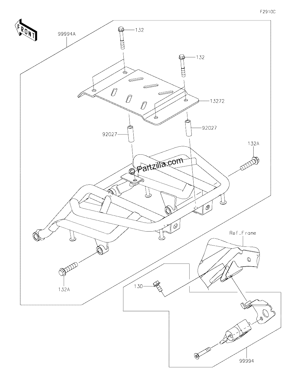 Diagrama de ACCESSORY HELMET LOCK AND CARRIER