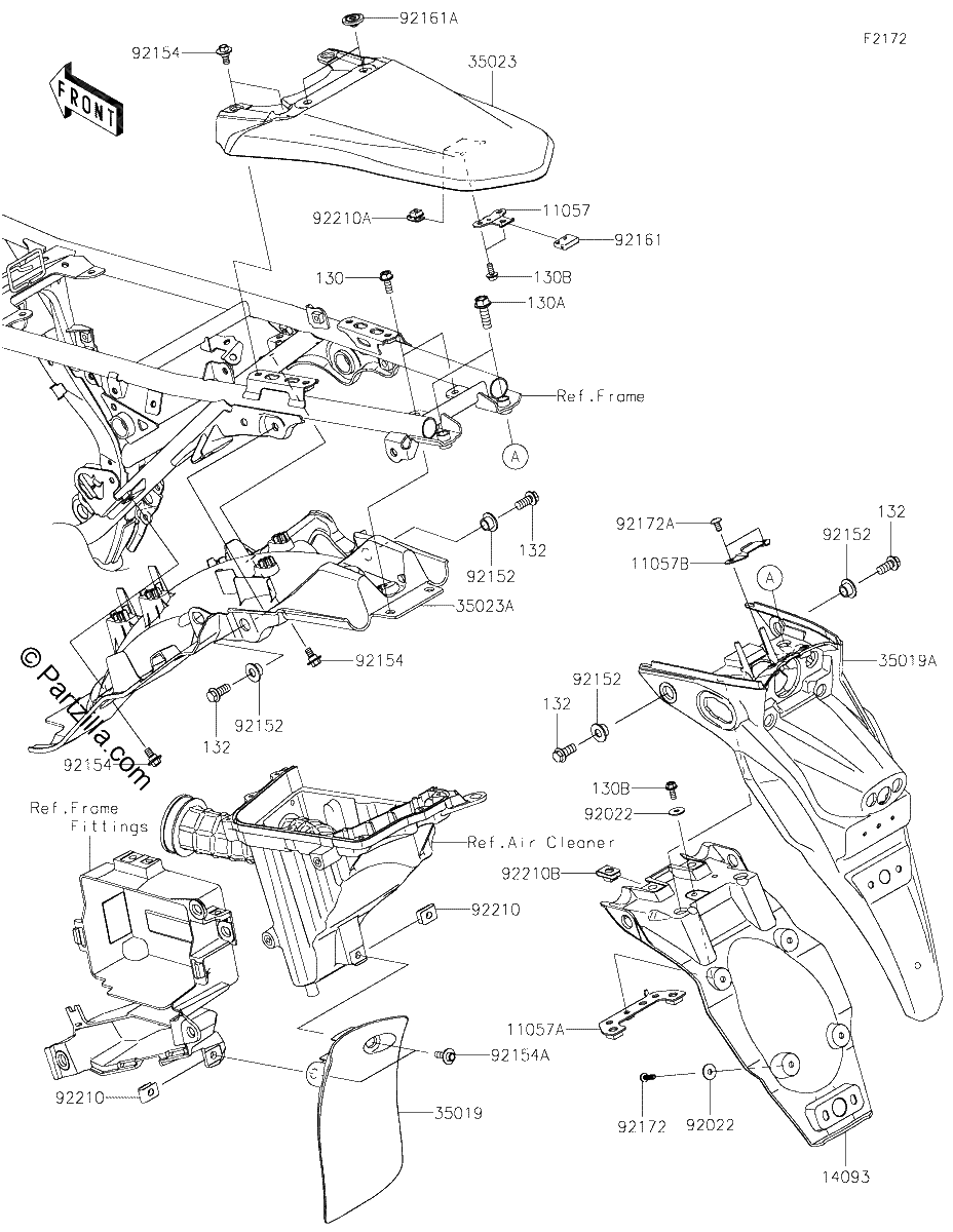 Diagrama de REAR FENDER S