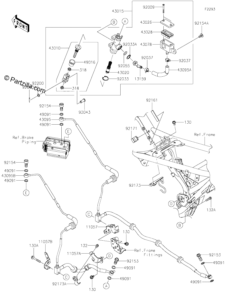 Diagrama de REAR MASTER CYLINDER