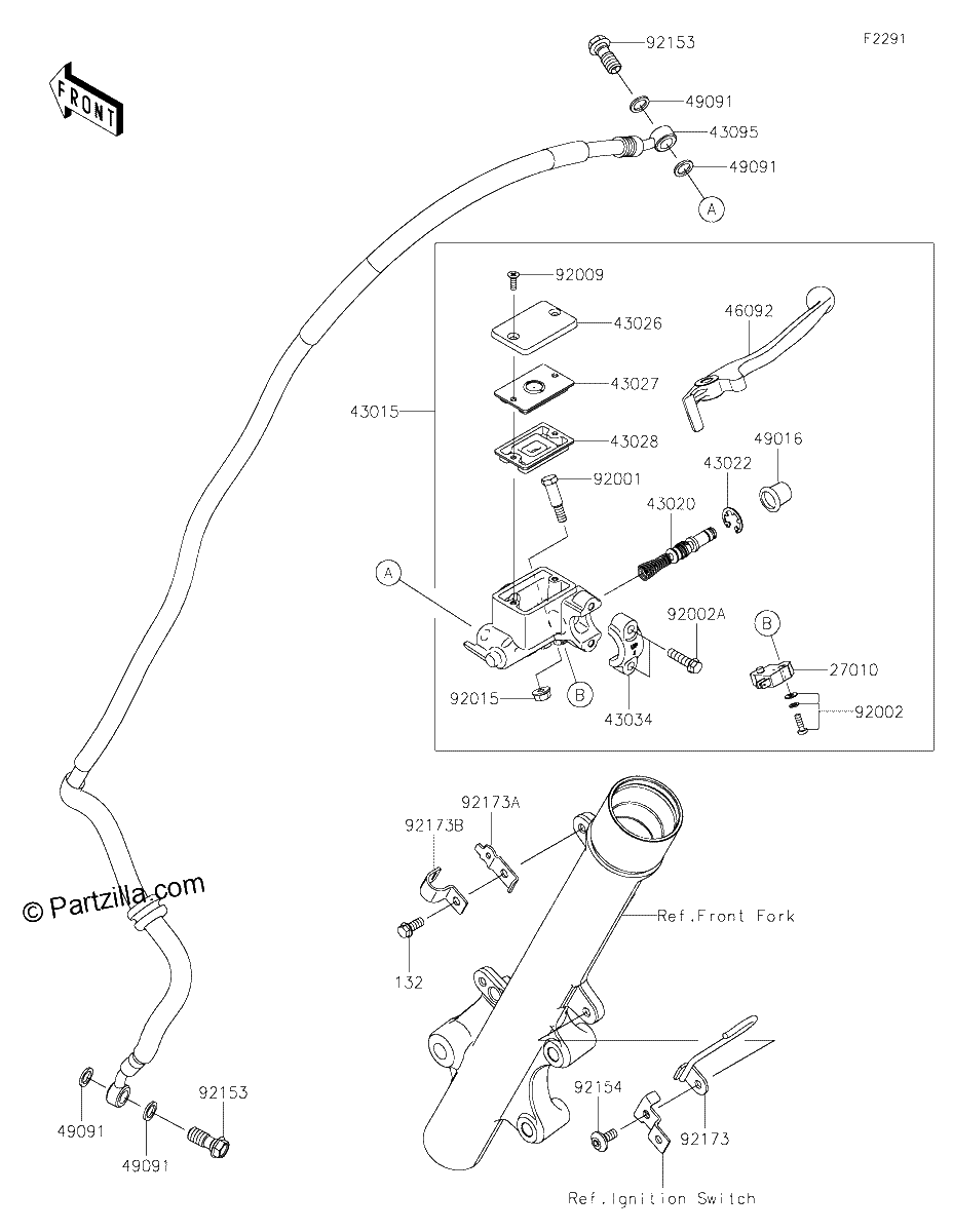 Diagrama de FRONT MASTER CYLINDER