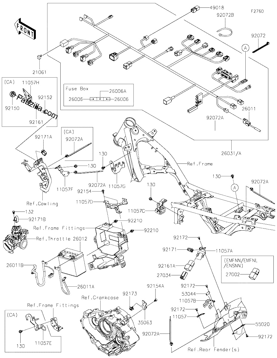 Diagrama de CHASSIS ELECTRICAL EQUIPMENT