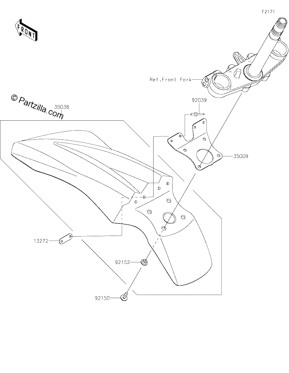 Diagrama de FRONT FENDER S