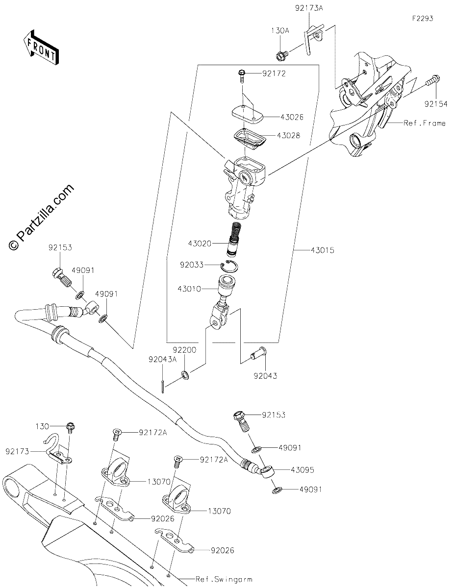 Diagrama de REAR MASTER CYLINDER