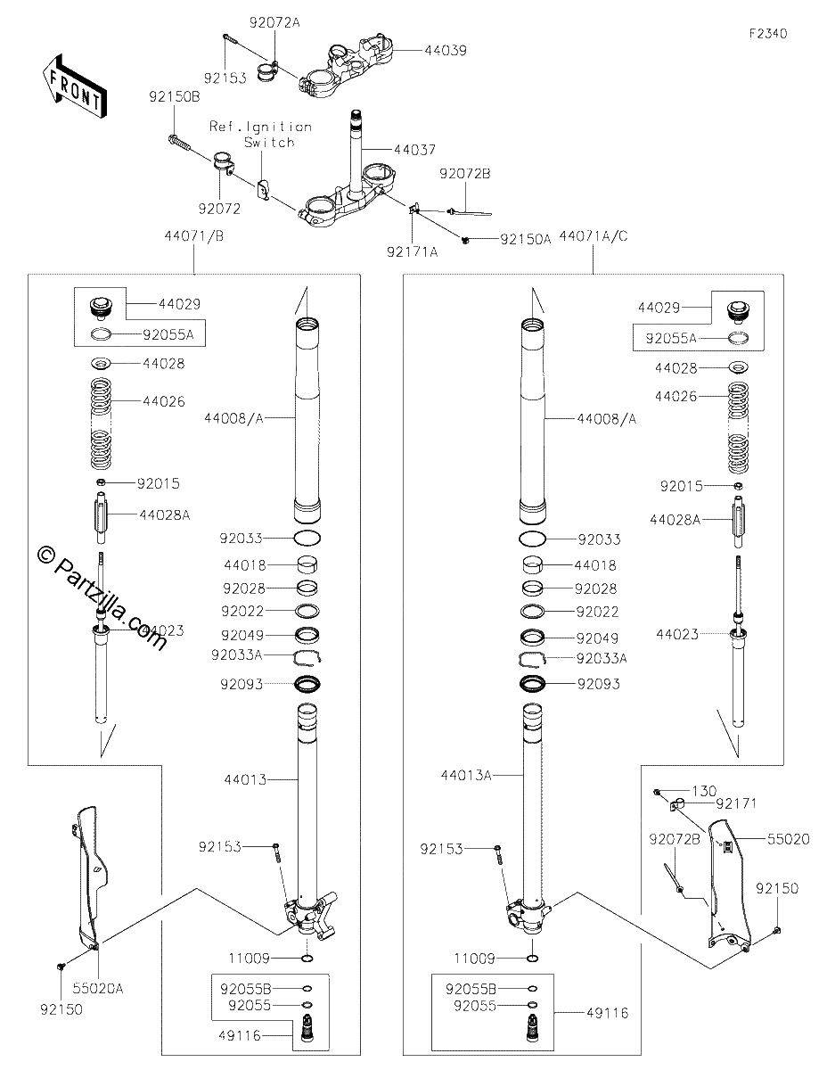 Diagrama de FRONT FORK