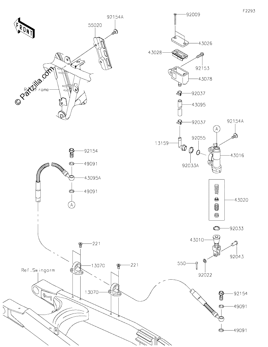 Diagrama de REAR MASTER CYLINDER