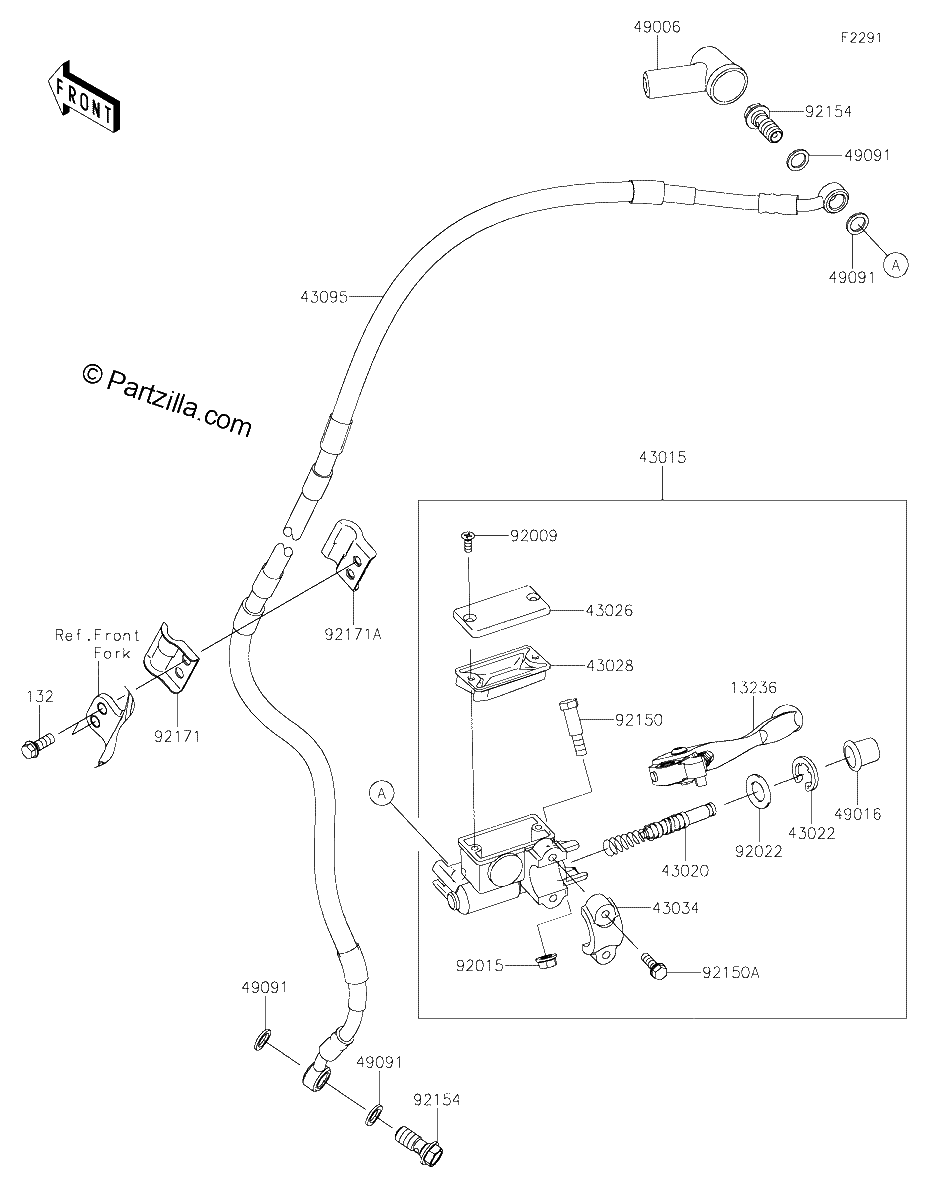 Diagrama de FRONT MASTER CYLINDER