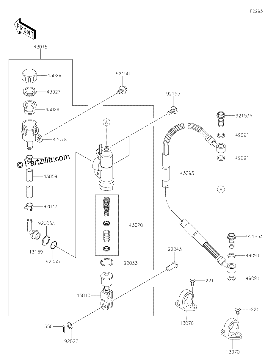 Diagrama de REAR MASTER CYLINDER