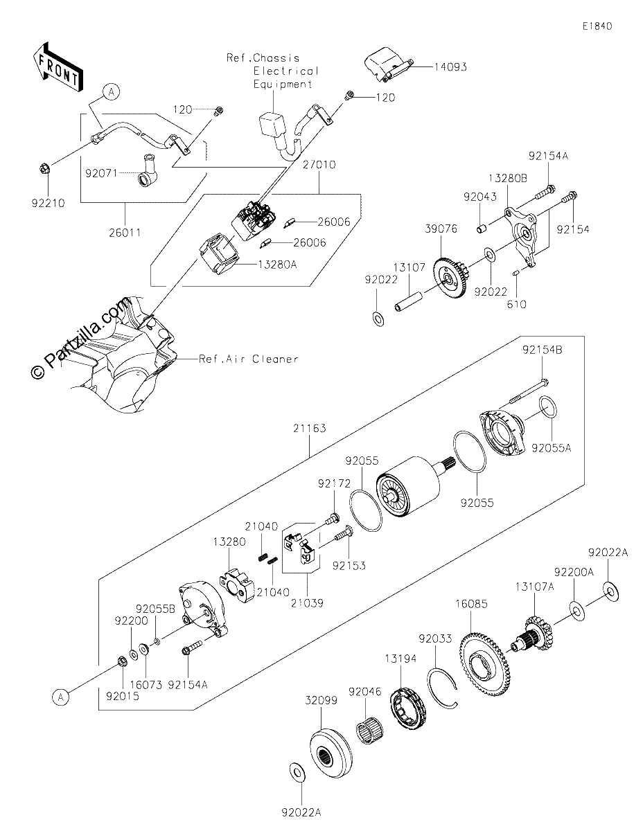 Diagrama de STARTER MOTOR