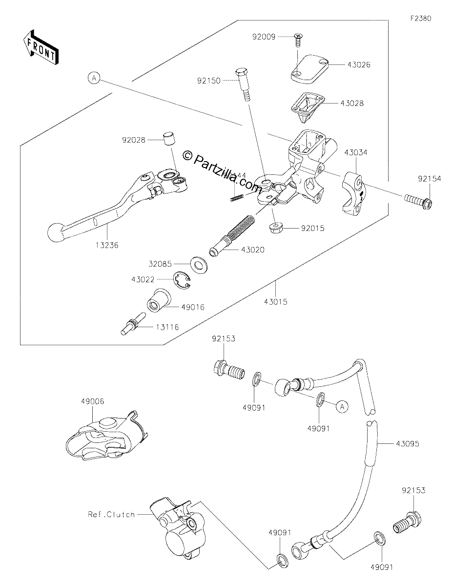 Diagrama de CLUTCH MASTER CYLINDER