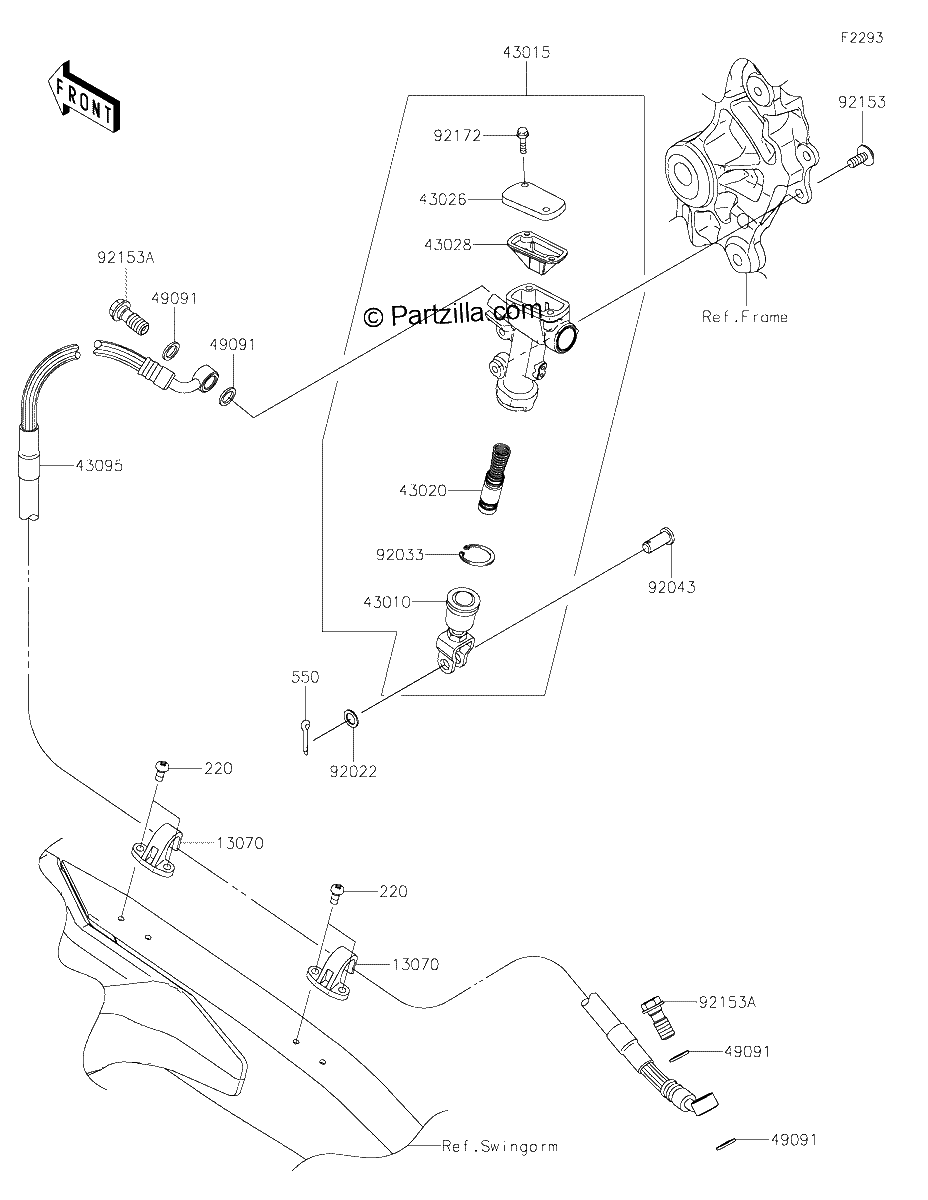 Diagrama de REAR MASTER CYLINDER