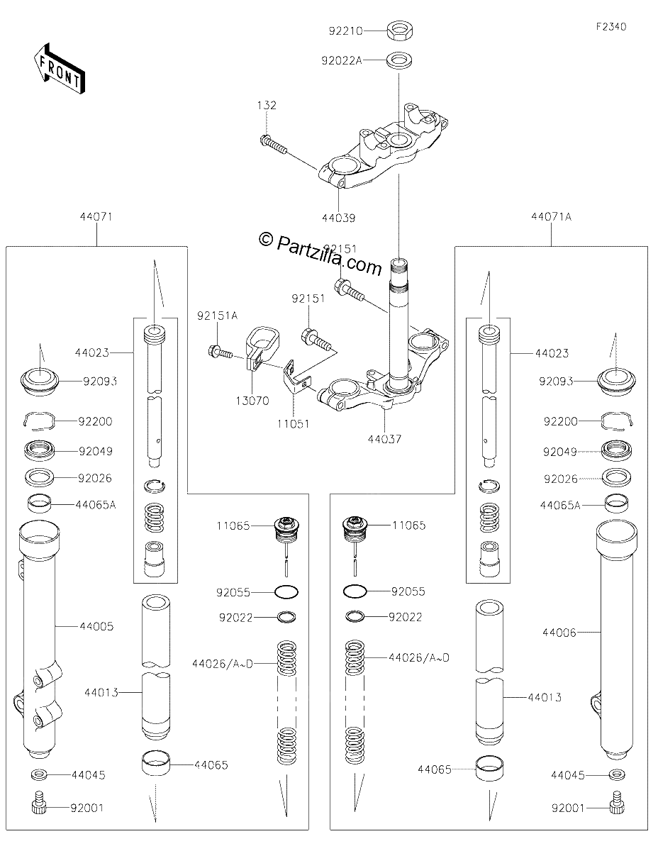 Diagrama de FRONT FORK