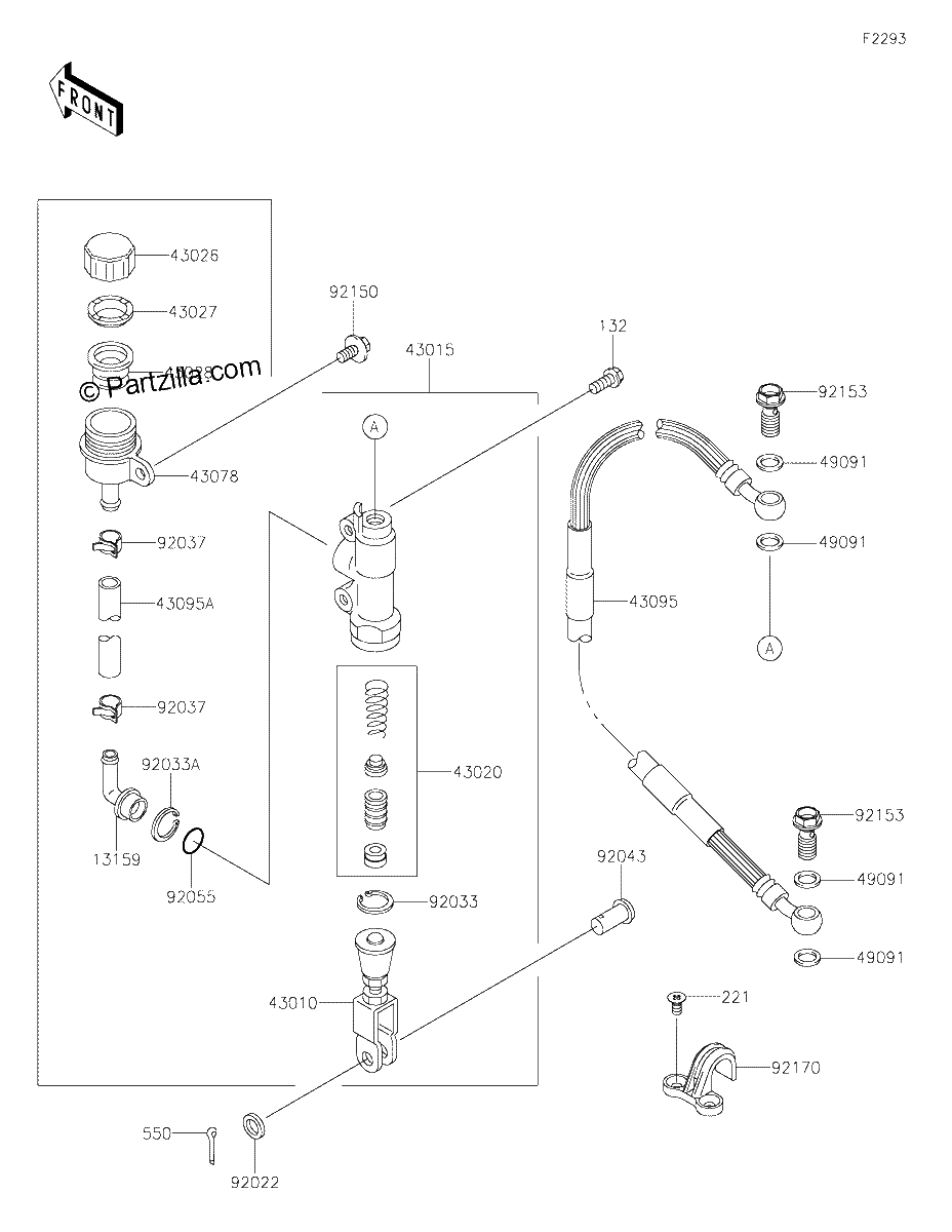 Diagrama de REAR MASTER CYLINDER