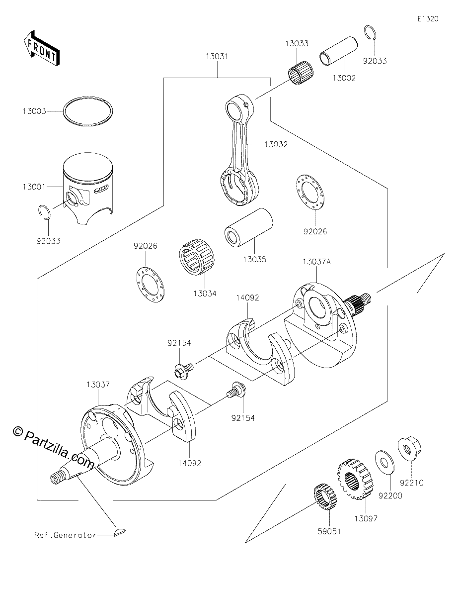 Diagrama de CRANKSHAFT PISTON S