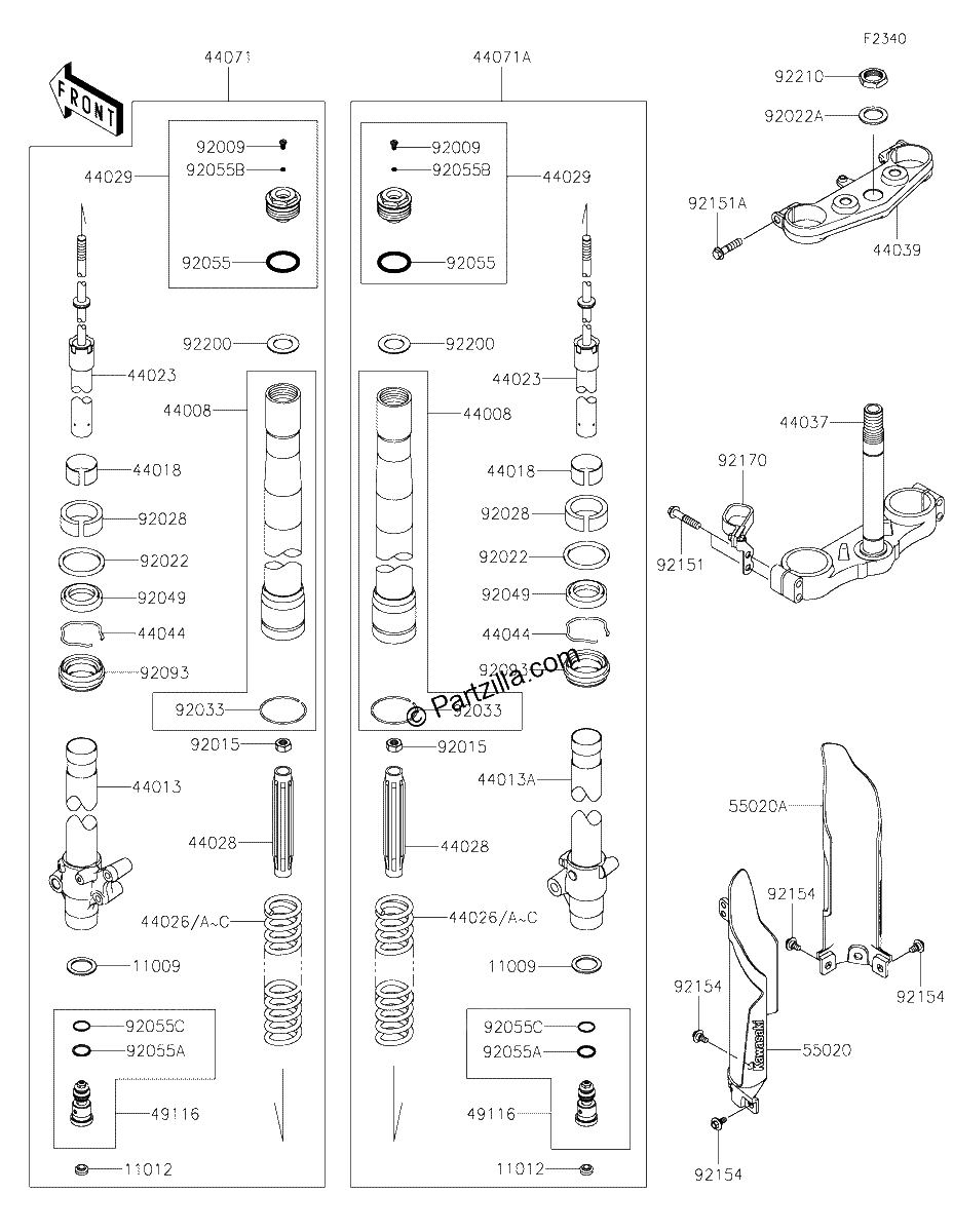 Diagrama de FRONT FORK