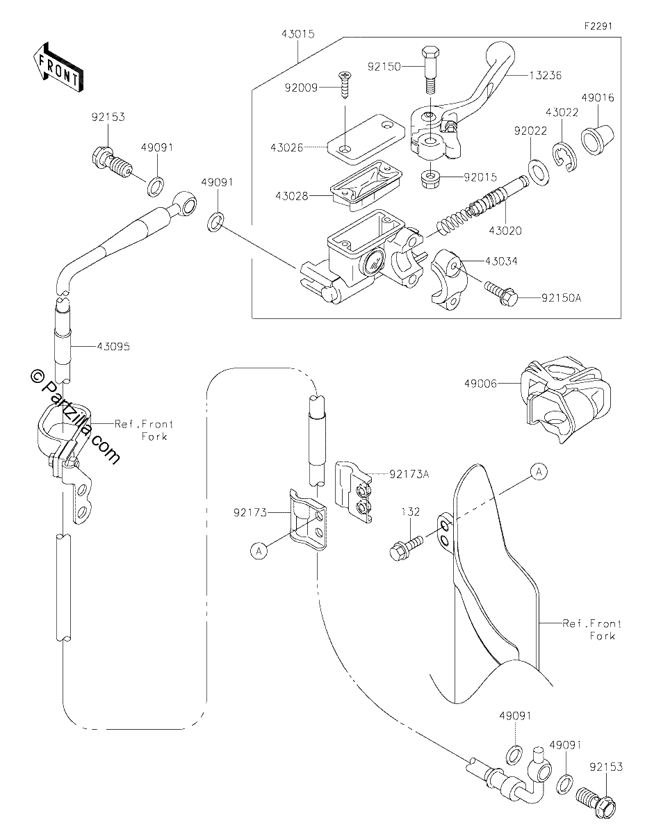 Diagrama de FRONT MASTER CYLINDER