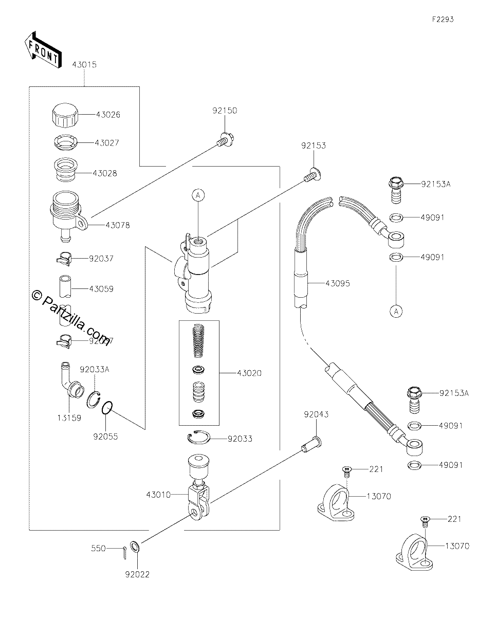 Diagrama de REAR MASTER CYLINDER